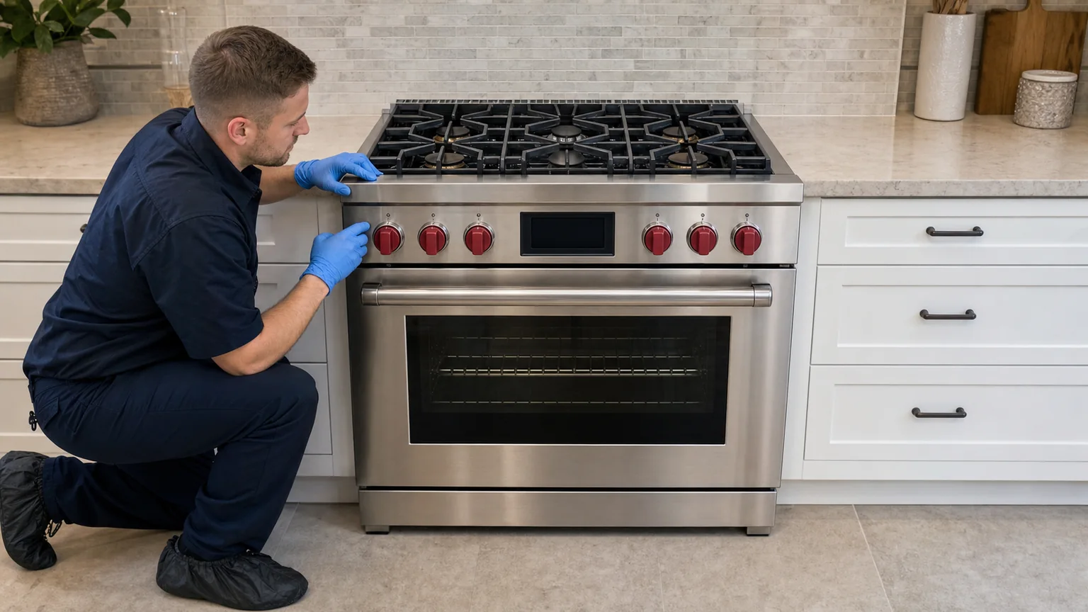 Professional dual-fuel range service